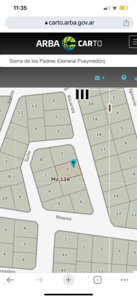 En venta terreno en Sierra de los Padres